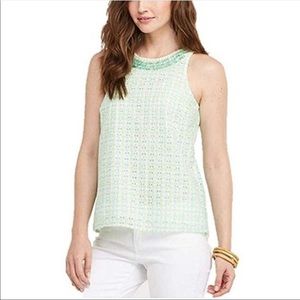 Vineyard Vines Ripple Eyelet Gingham Blouse